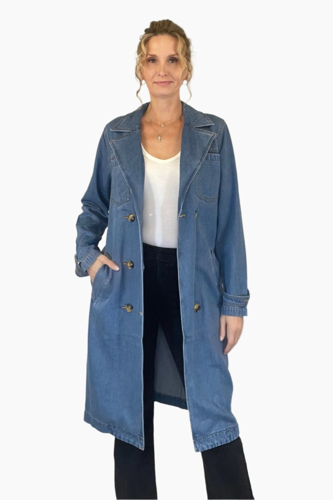 Denim Trench Coat - Final Sale