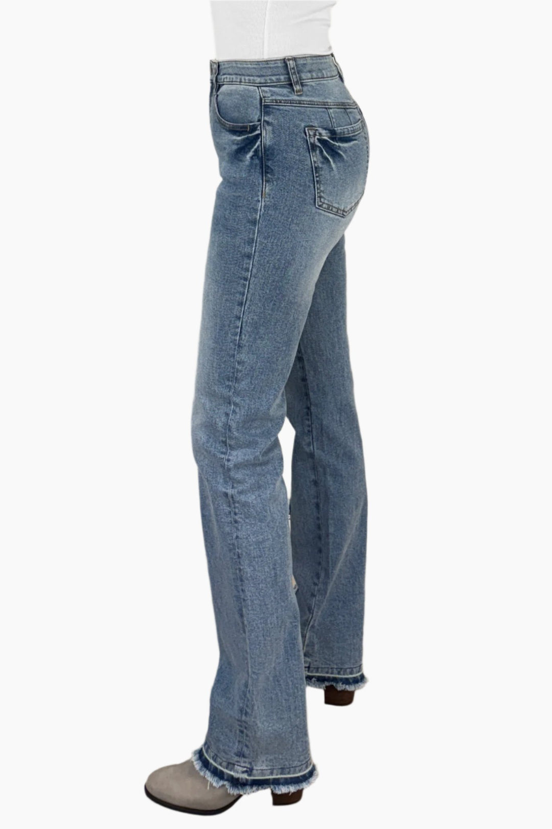 Boho Floral Applique Jean - Final Sale