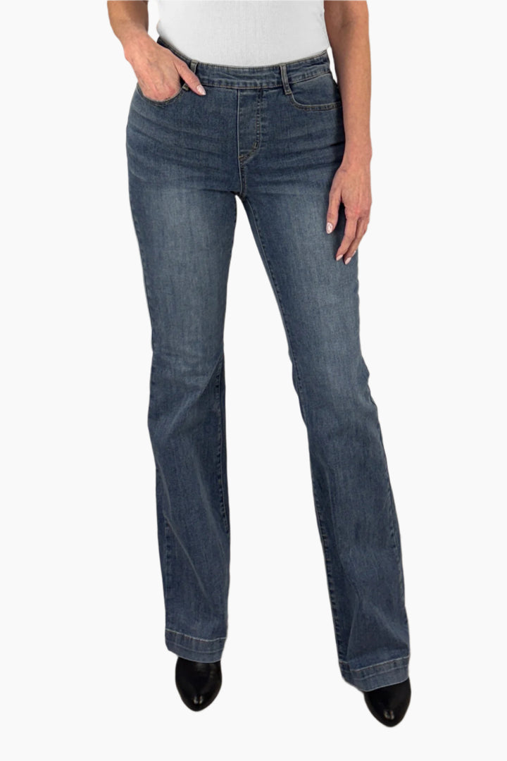 Audrey Wide Leg Jean River Blue