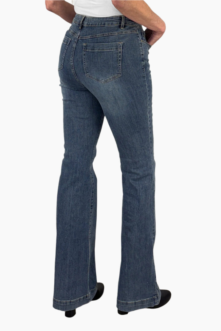 Audrey Wide Leg Jean River Blue