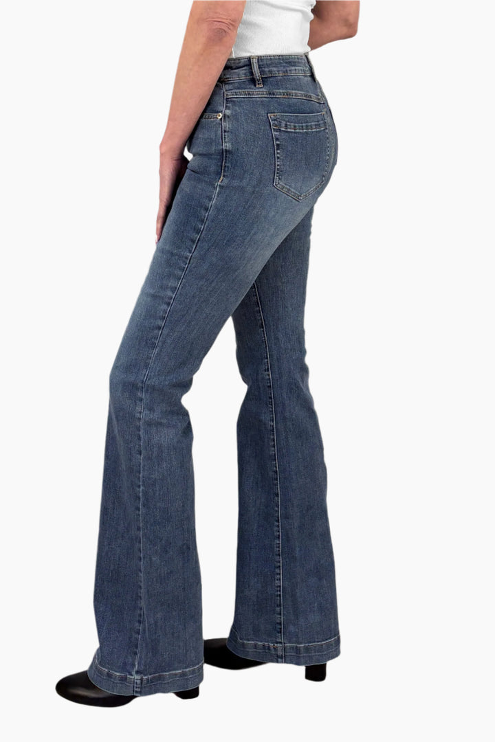 Audrey Wide Leg Jean River Blue