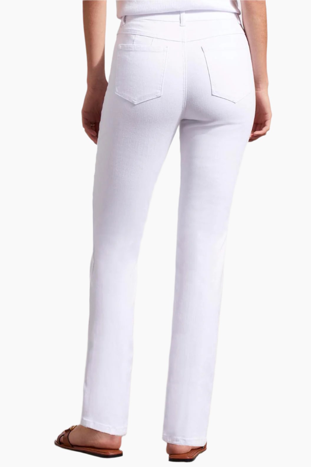 Sophia Curvy Straight Leg Jean - 38" Inseam White