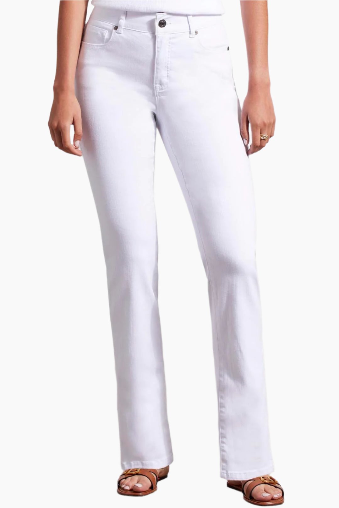 Sophia Curvy Straight Leg Jean - 38" Inseam White