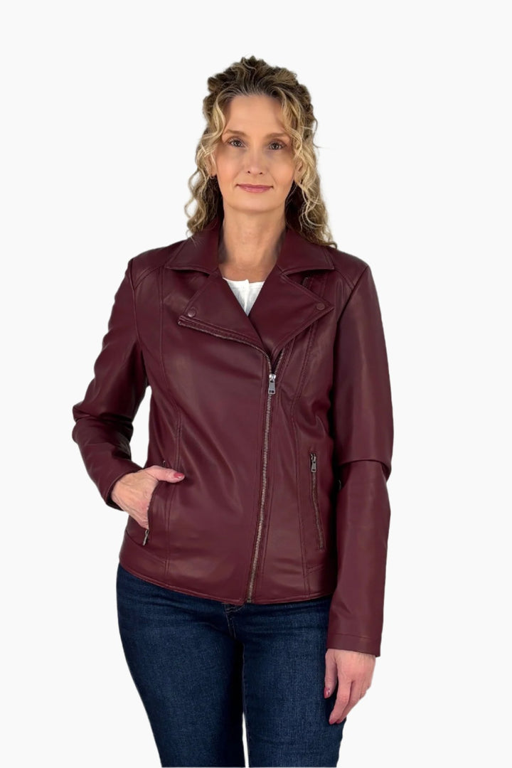 Vegan Leather Biker Jacket - Final Sale