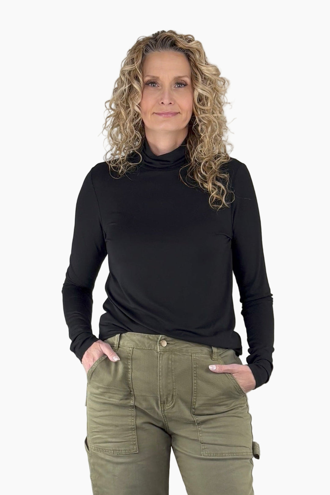 Bamboo Tall Turtleneck Tee