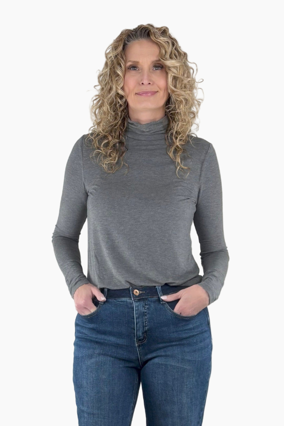 Bamboo Tall Turtleneck Tee