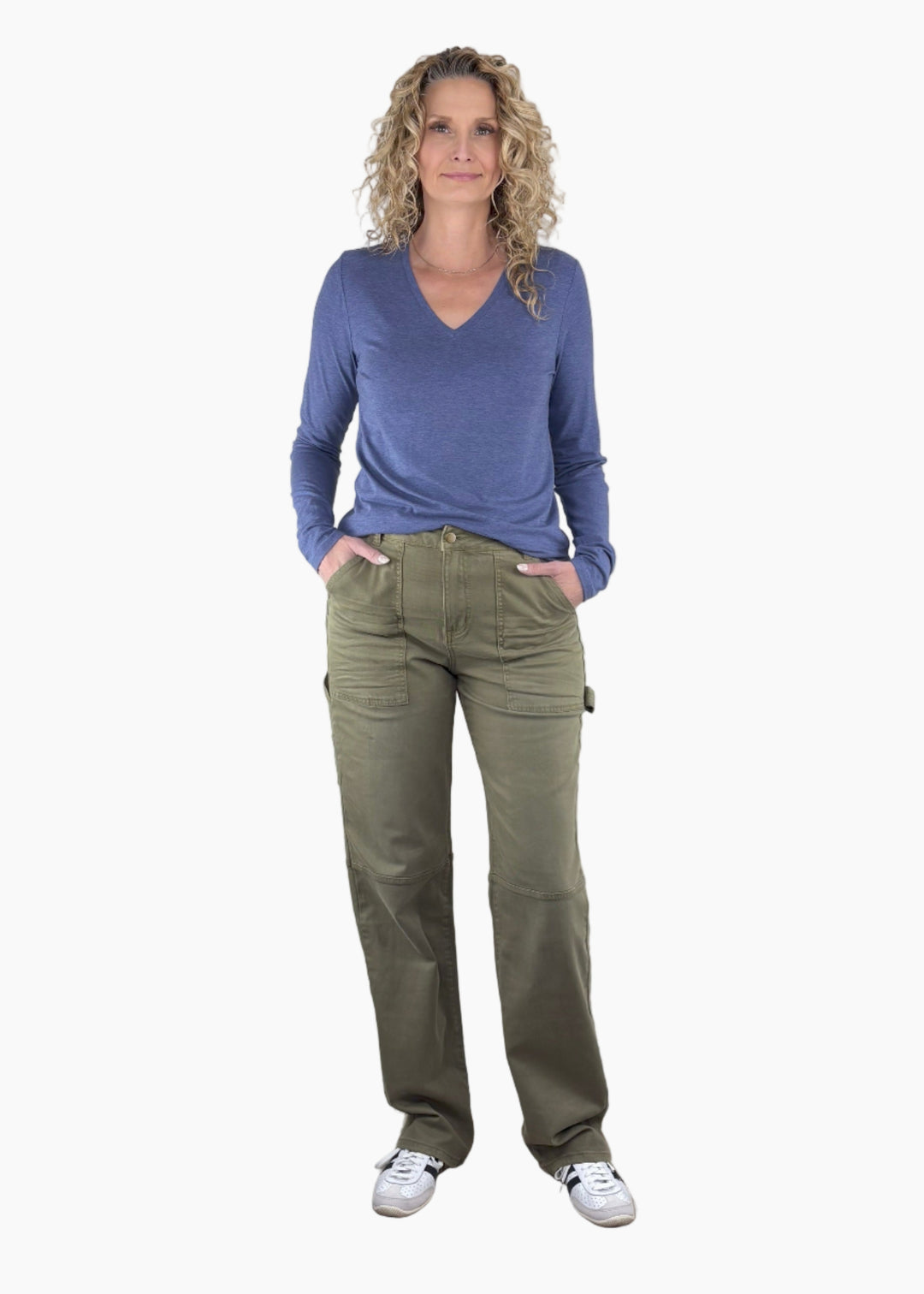 Bamboo Tall Long Sleeve V-neck Tee