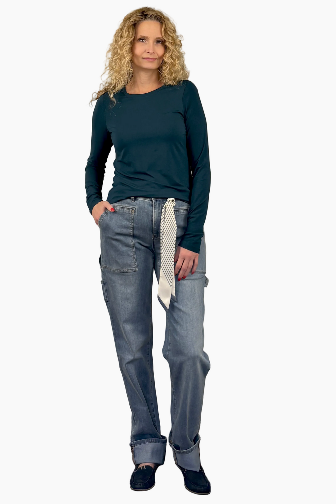 Audrey Tall Carpenter Jean Misty Blue