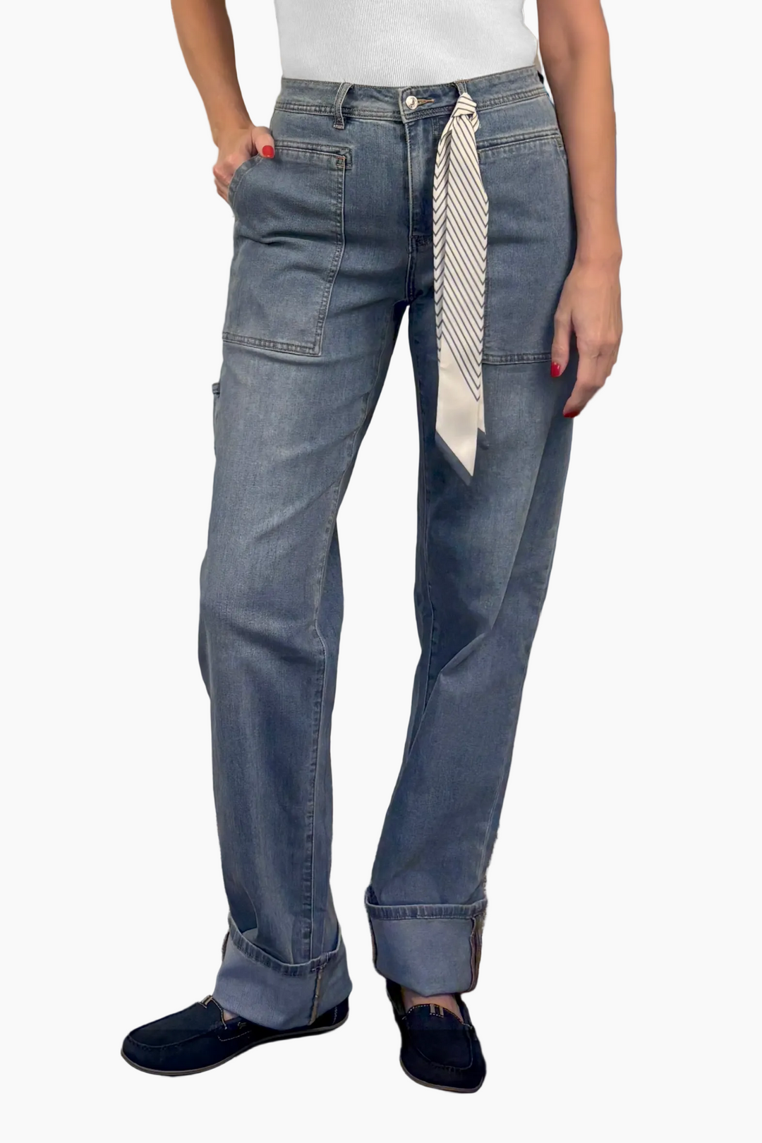 Audrey Tall Carpenter Jean Misty Blue
