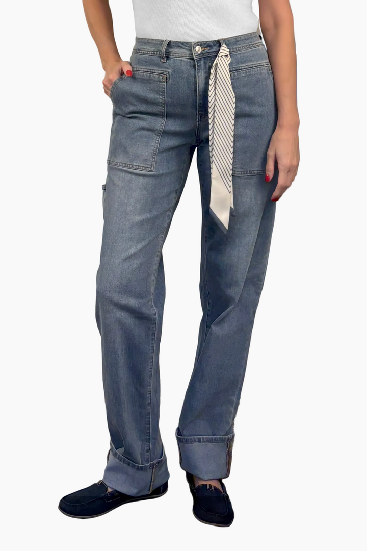 Audrey Tall Carpenter Jean Misty Blue