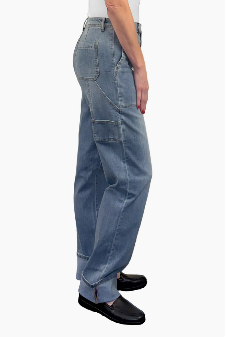 Audrey Tall Carpenter Jean Misty Blue