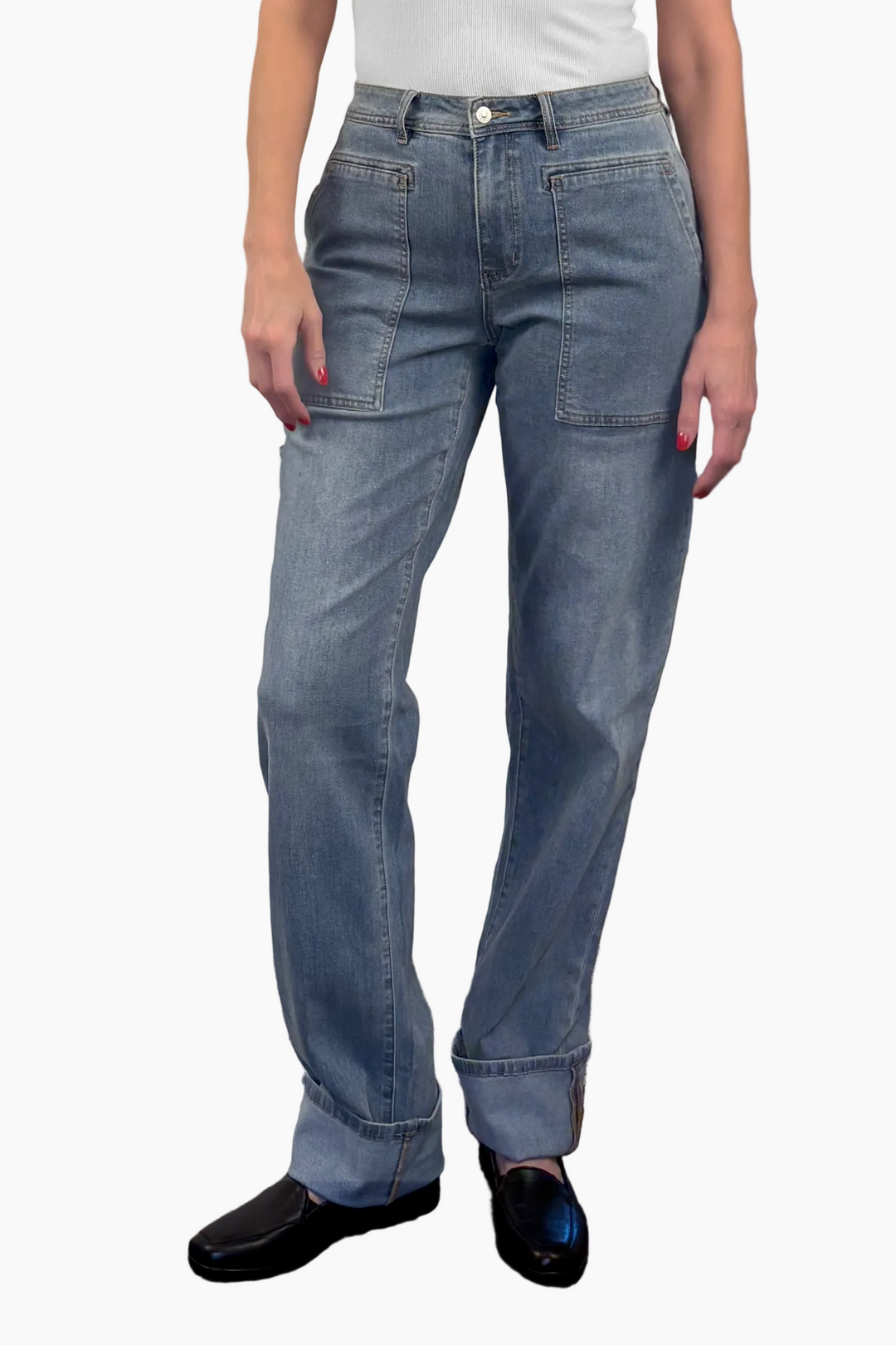 Audrey Tall Carpenter Jean Misty Blue