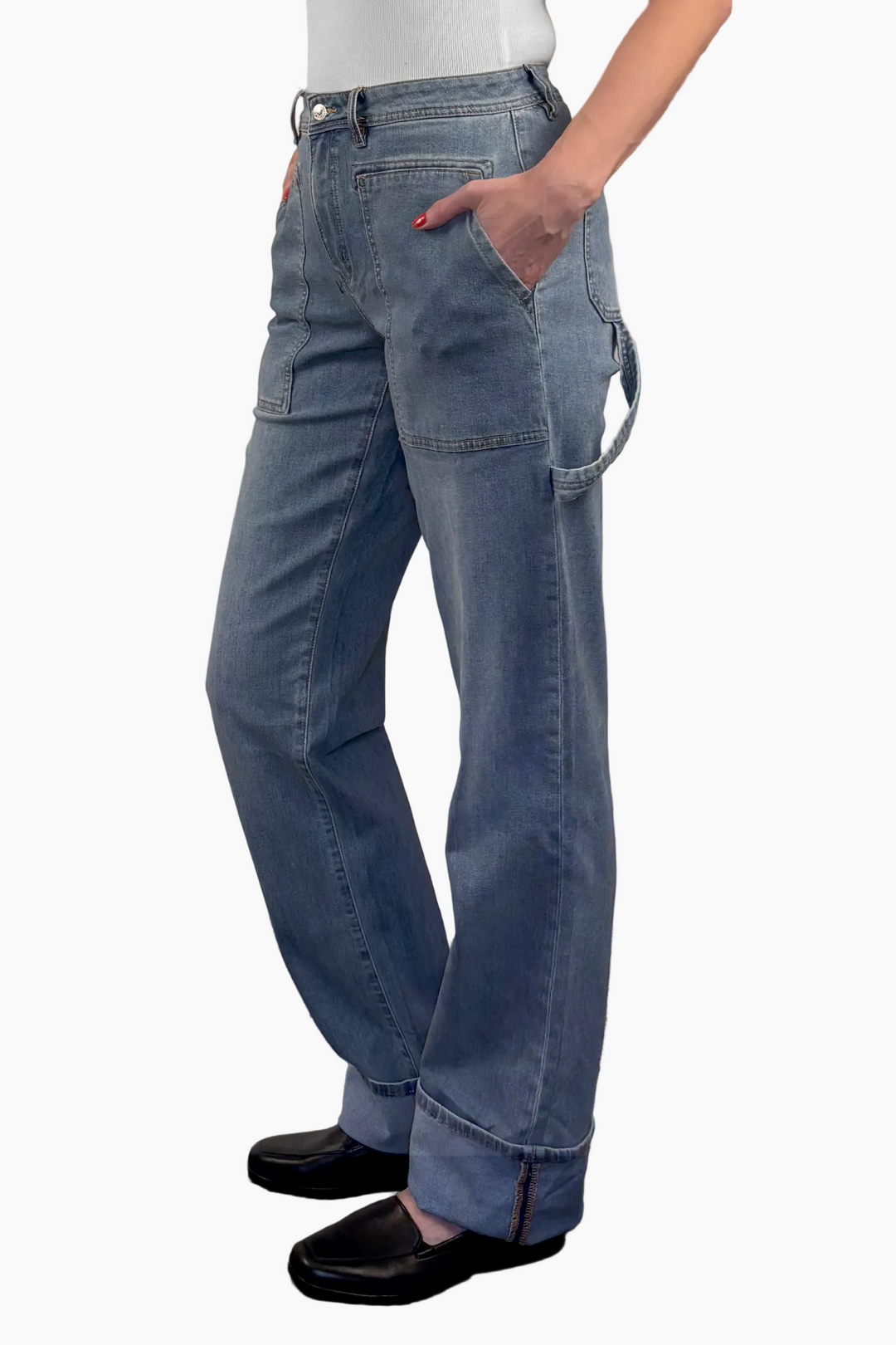 Audrey Tall Carpenter Jean Misty Blue