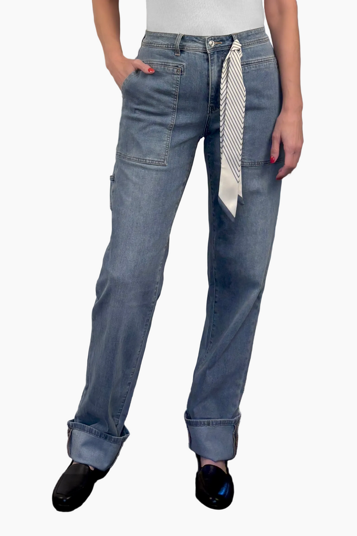 Audrey Tall Carpenter Jean Misty Blue