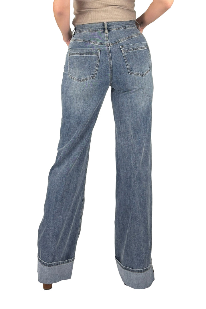 Brooke Cuff Tall Palazzo Jean