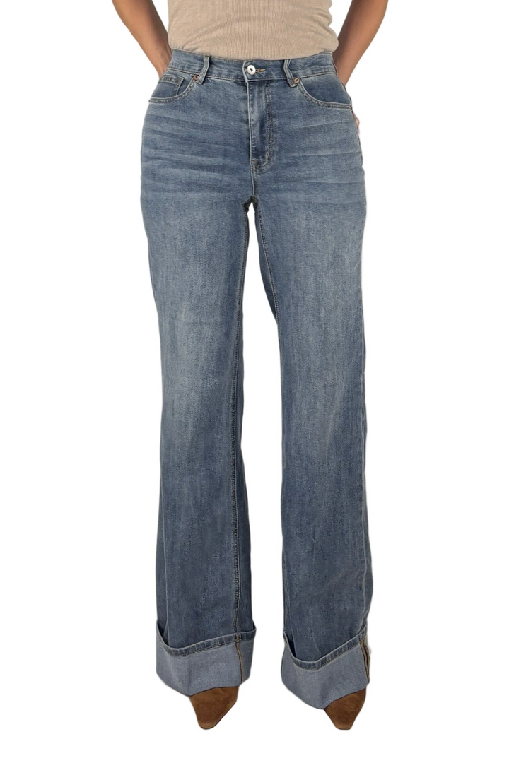 Brooke Cuff Tall Palazzo Jean