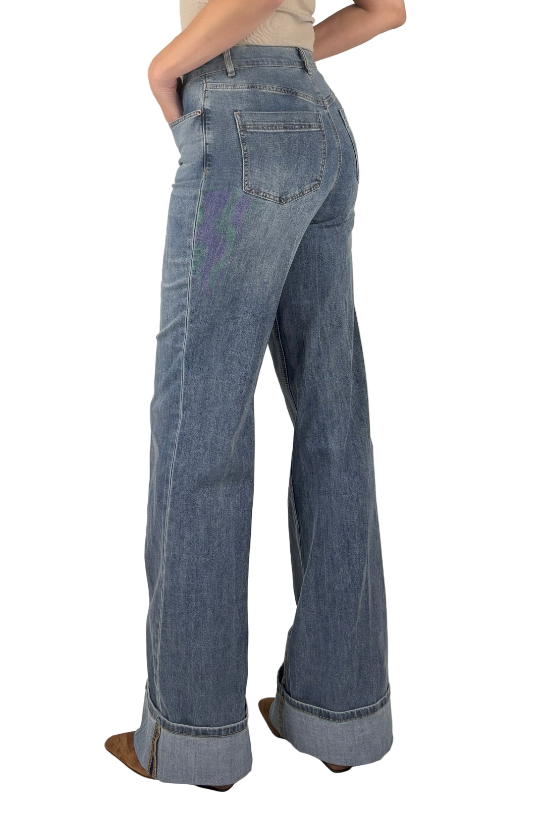 Brooke Cuff Tall Palazzo Jean