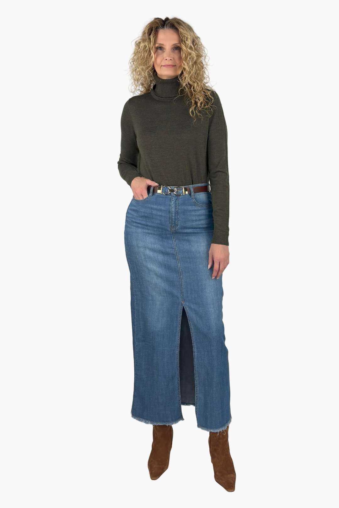 Denim Maxi Skirt