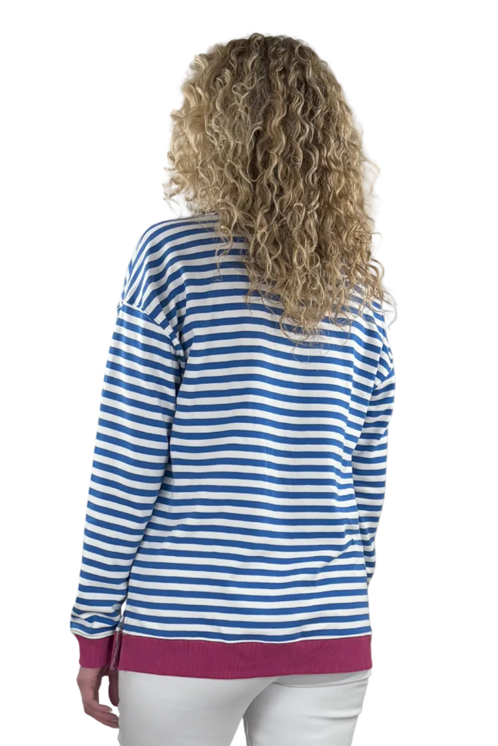 Luxe French Terry Striped Tall Sweatshirt