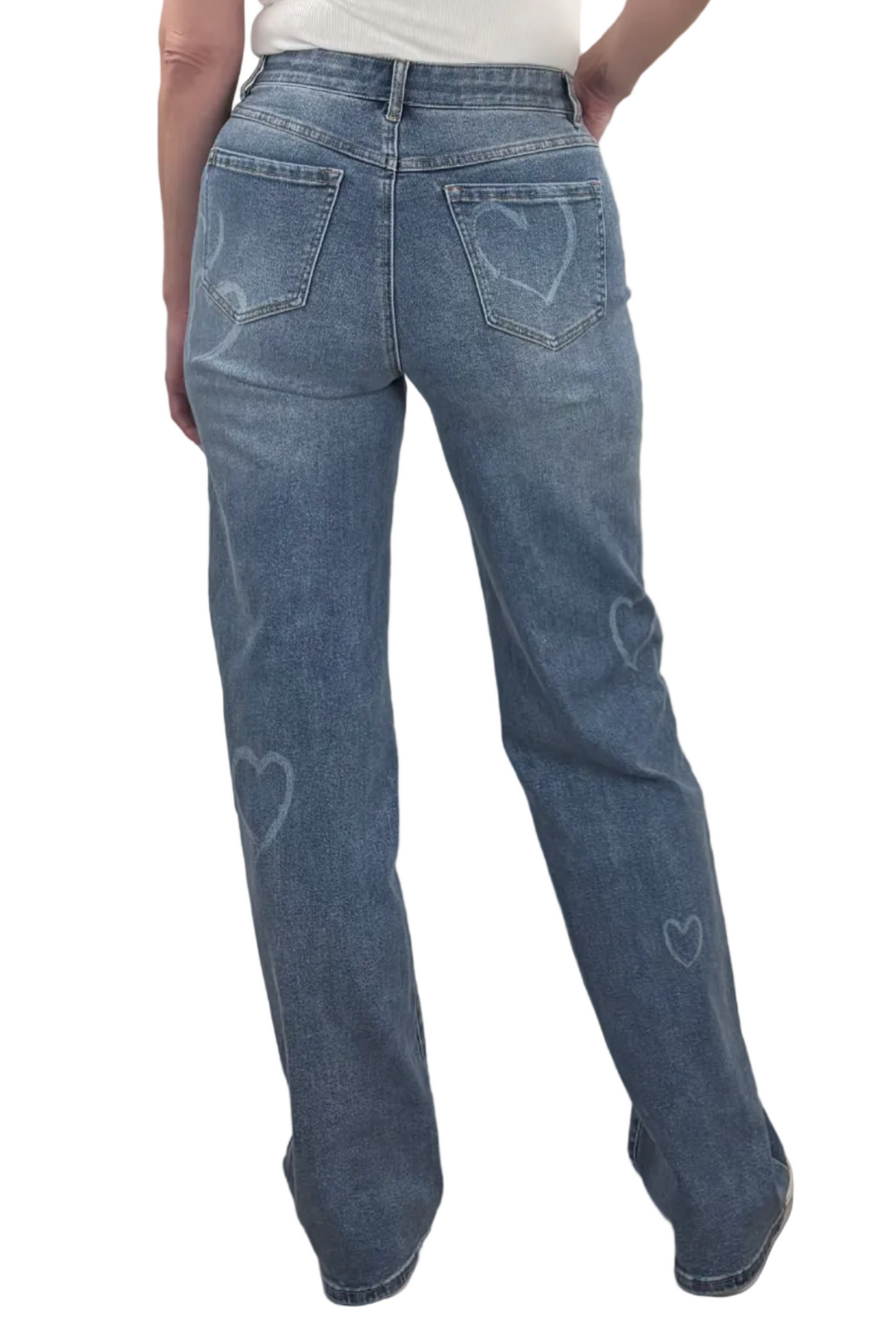 Heart Print Tall Straight Leg Jean