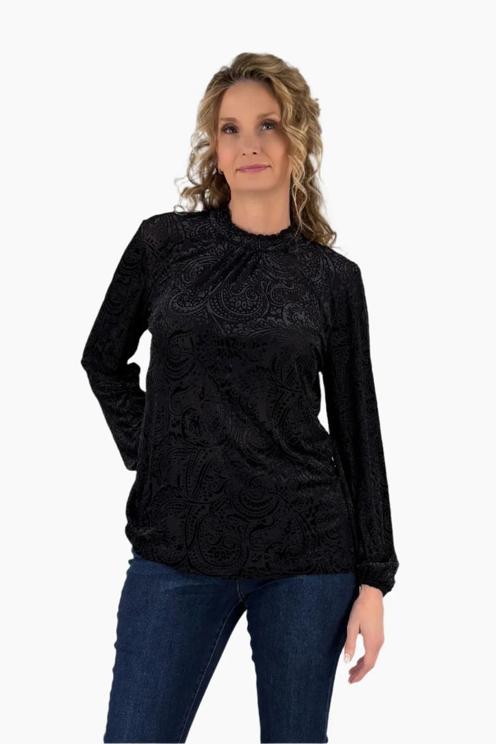 Velvet Burnout Tall Blouse