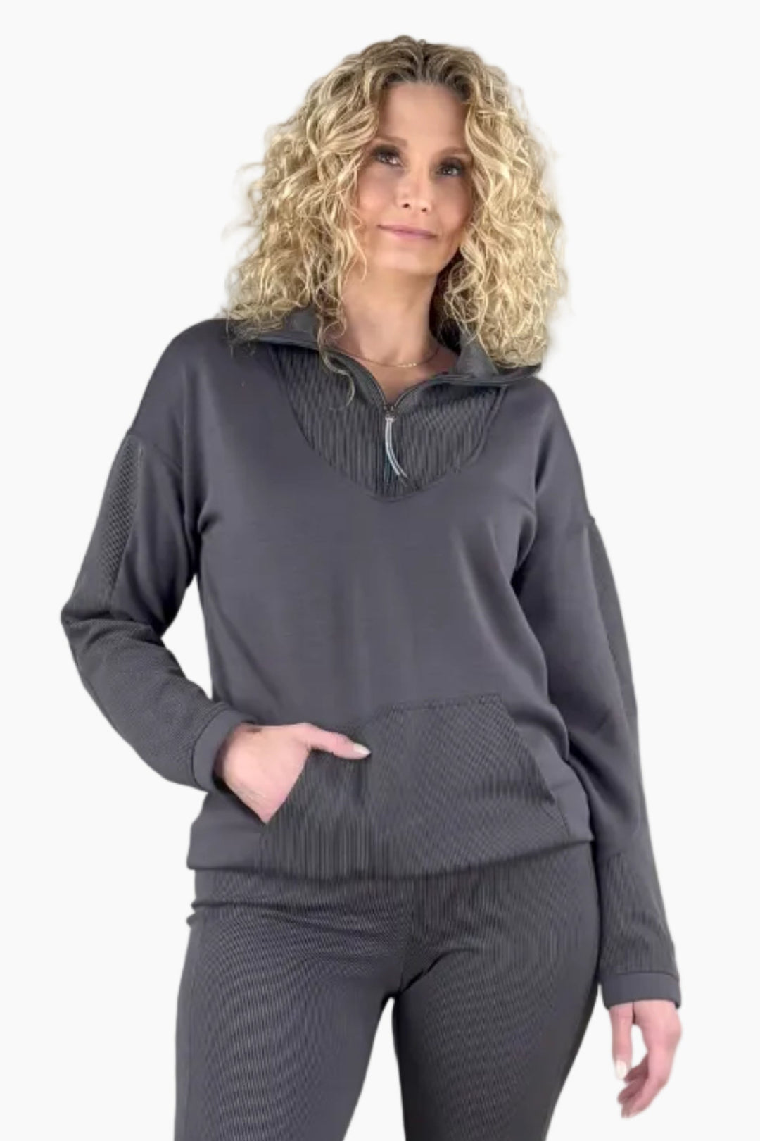 Luxe Rib Tall 1/2 Zip Sweatshirt