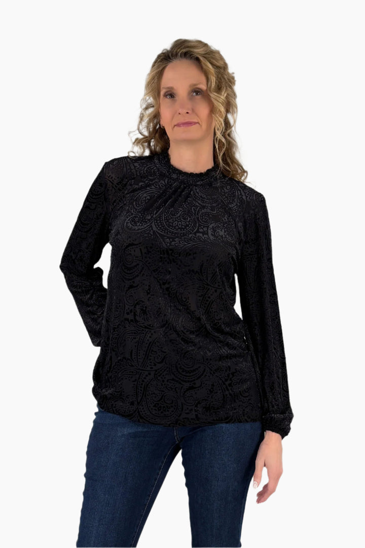 Velvet Burnout Tall Blouse