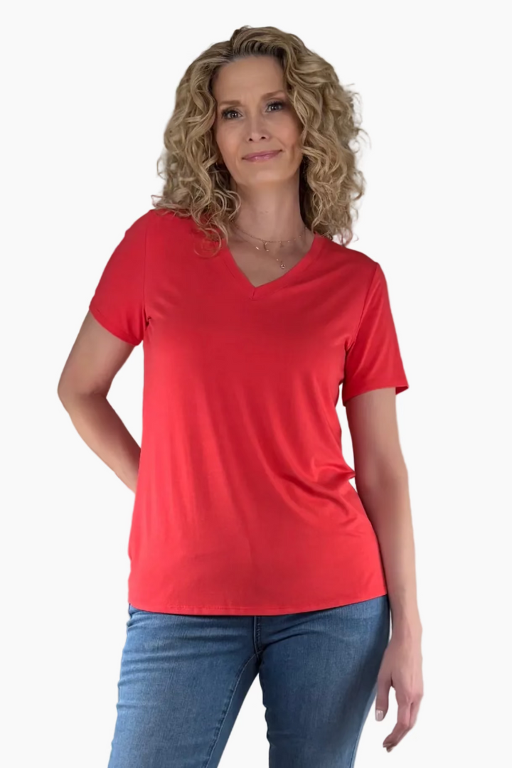 Bamboo Short Sleeve V-Neck Tall Tee
