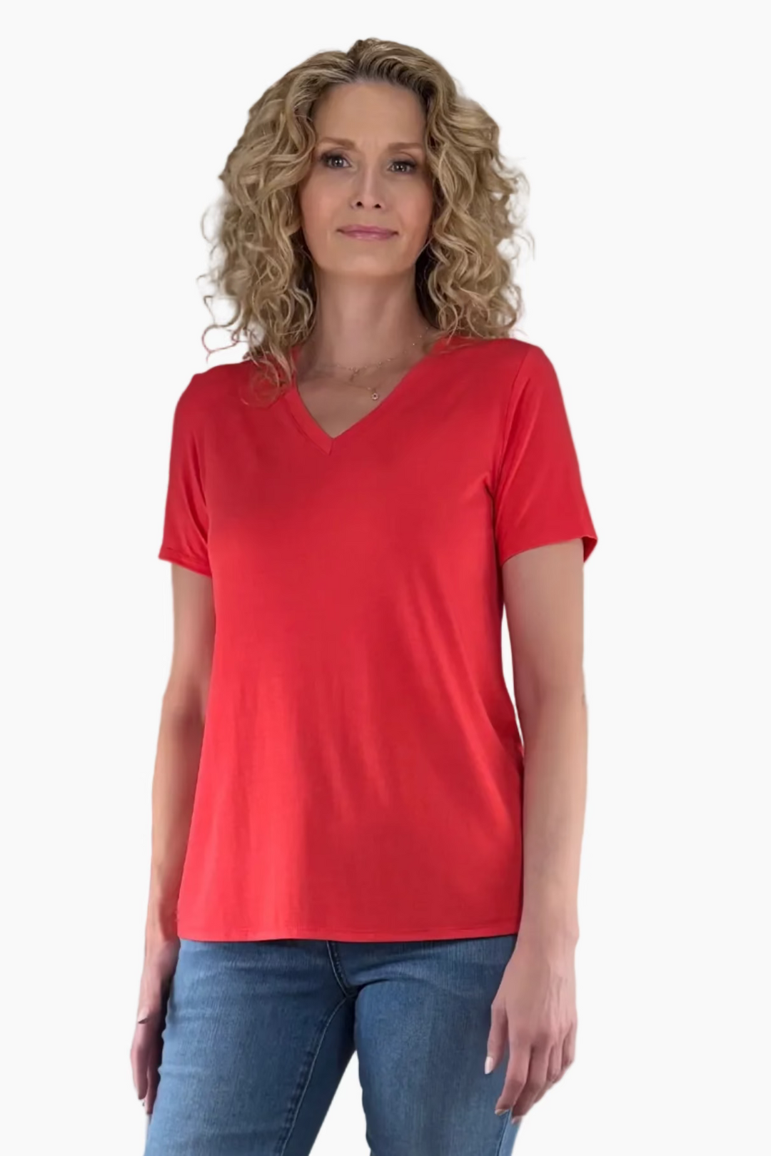 Bamboo Short Sleeve V-Neck Tall Tee