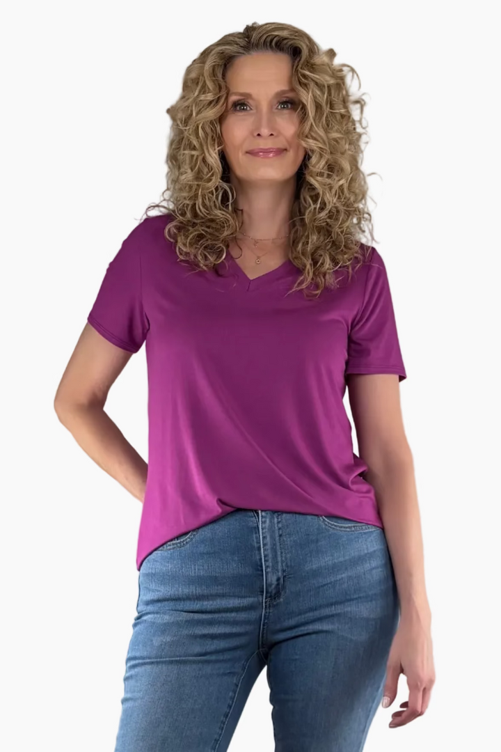 Bamboo Short Sleeve V-Neck Tall Tee