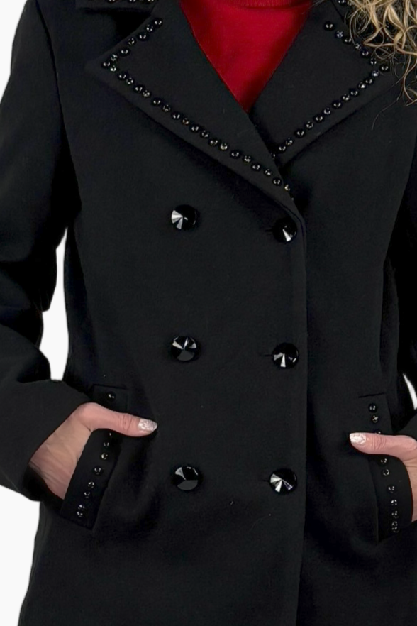Embellished Tall Peacoat