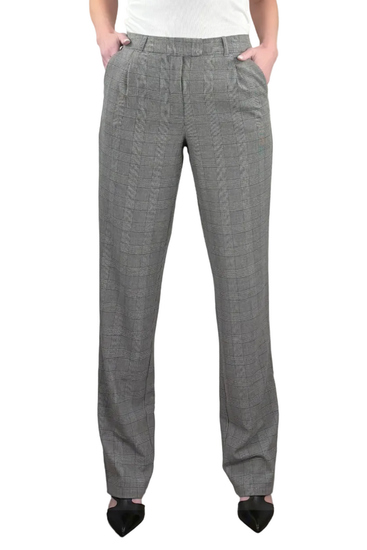 Plaid Straight Leg Tall Trouser