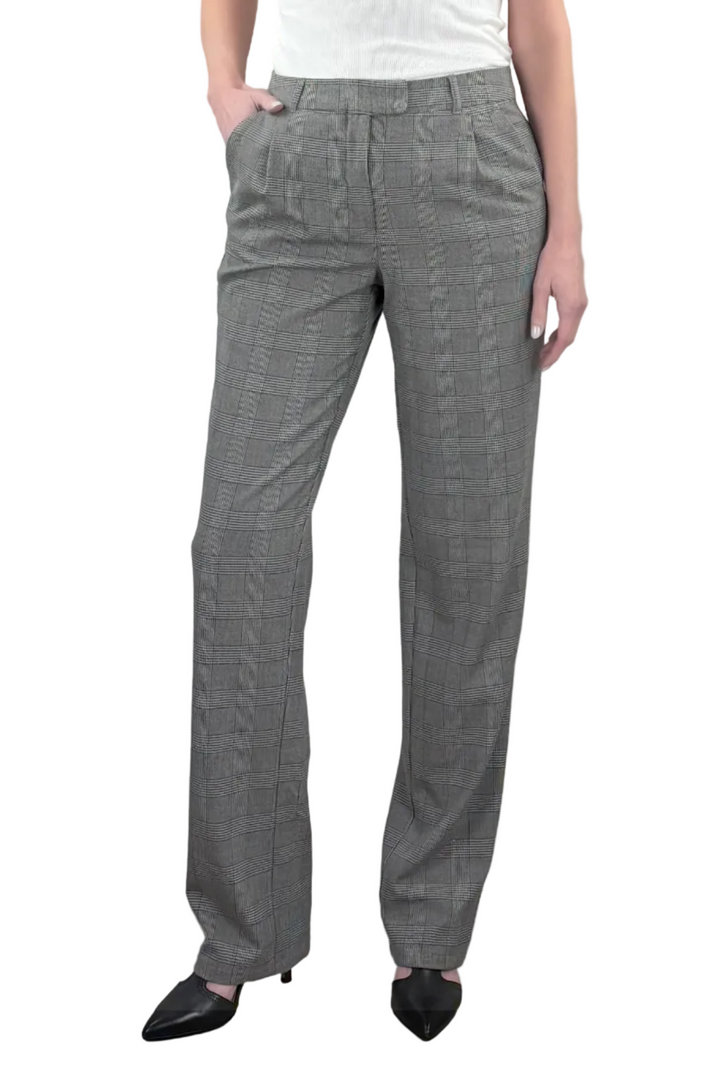 Plaid Straight Leg Tall Trouser