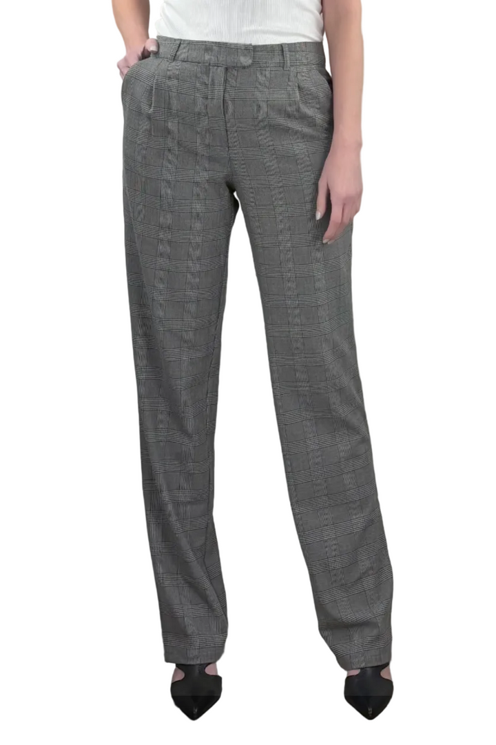 Plaid Straight Leg Tall Trouser