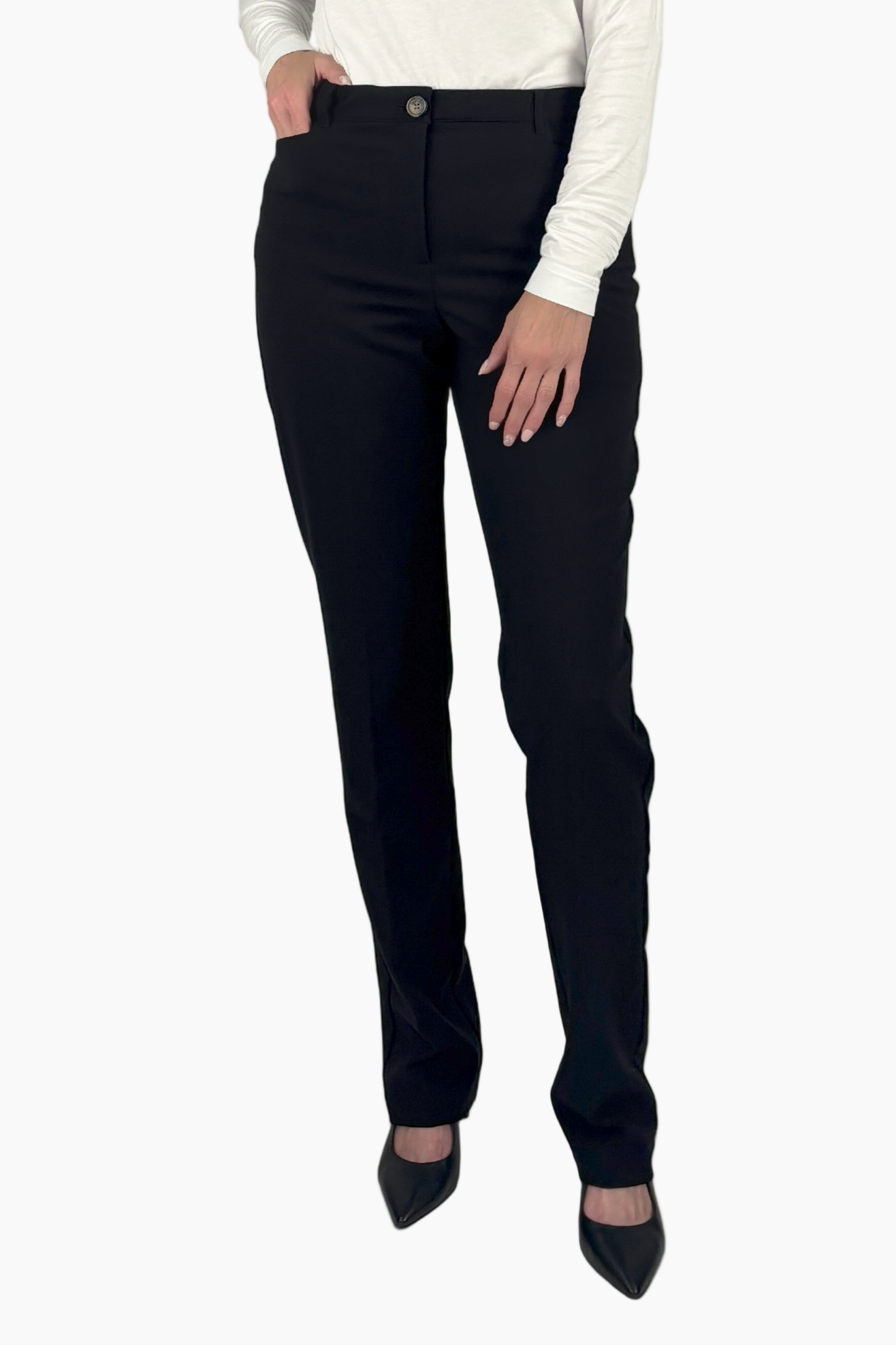 tall women's dress pants 34 inseam Freedom Flex Slim Straight Leg for Women in Navy 2 / Tall / Navy 34 Extra Tall Inseam SNKSDGM Women's Plus Black Dress