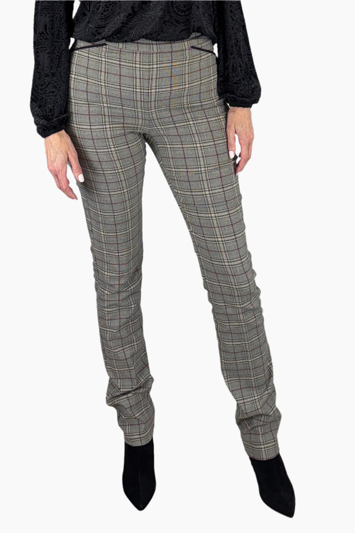 Bordeaux Plaid Tall Pant