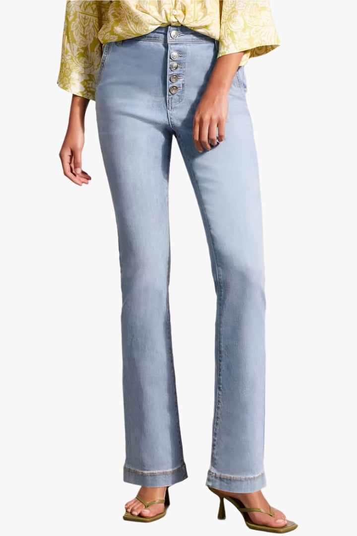 Brooke Button Fly Tall Microflare Jean