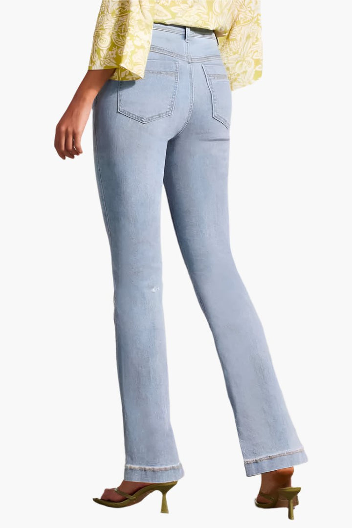 Brooke Button Fly Tall Microflare Jean