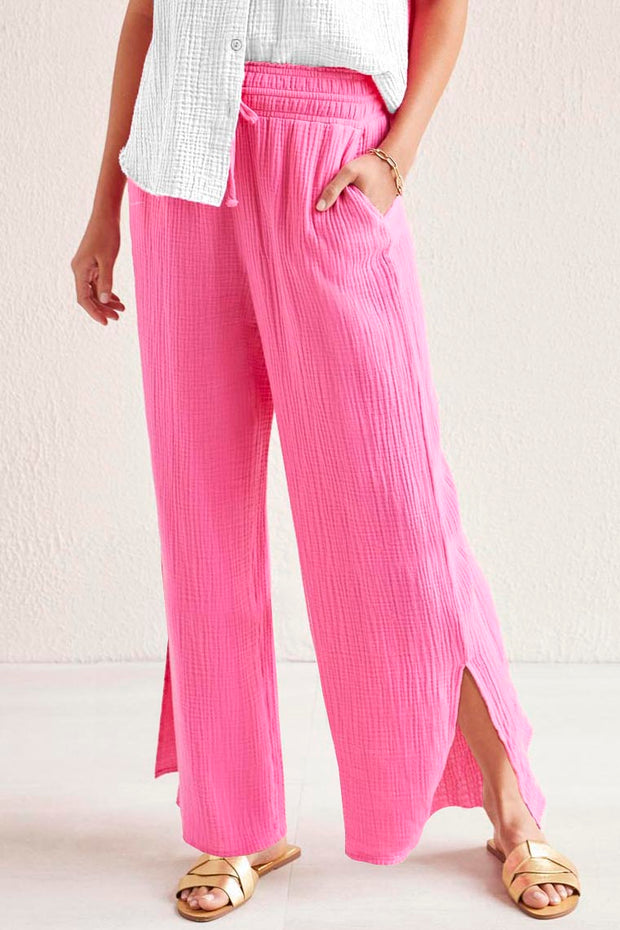 Two-Way Cotton Gauze Pant Pink