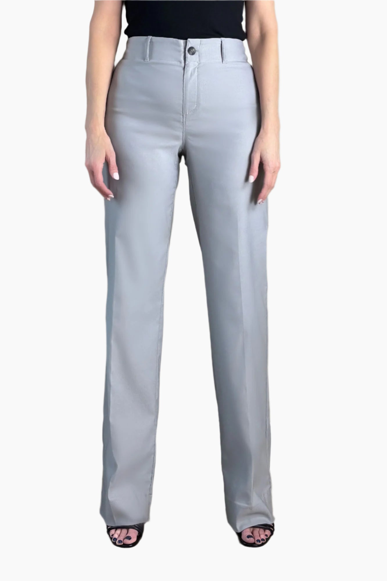ER emma CLASSIC SLACKS PANTS / BEG スラックス Business Casual Pockets Straight Pants – COMMENSE