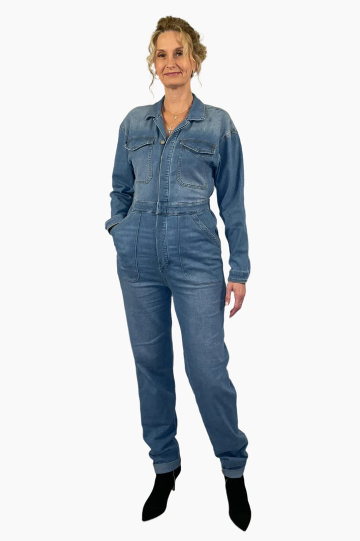 Rosie Tall Denim Jumpsuit