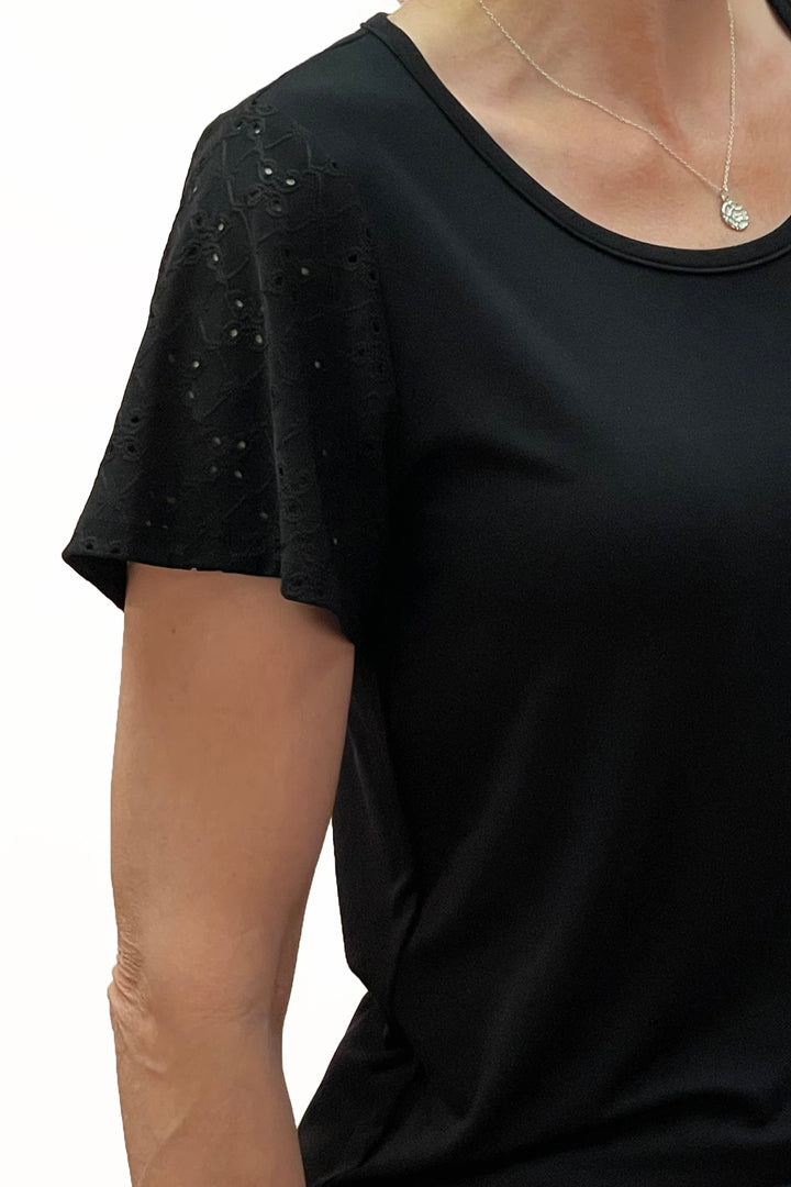 Eyelet Sleeve Tee