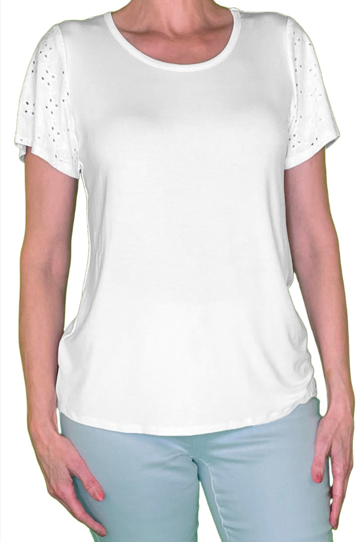 Eyelet Sleeve Tee