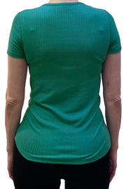 Fitted Ribbed Short Sleeve Tee
