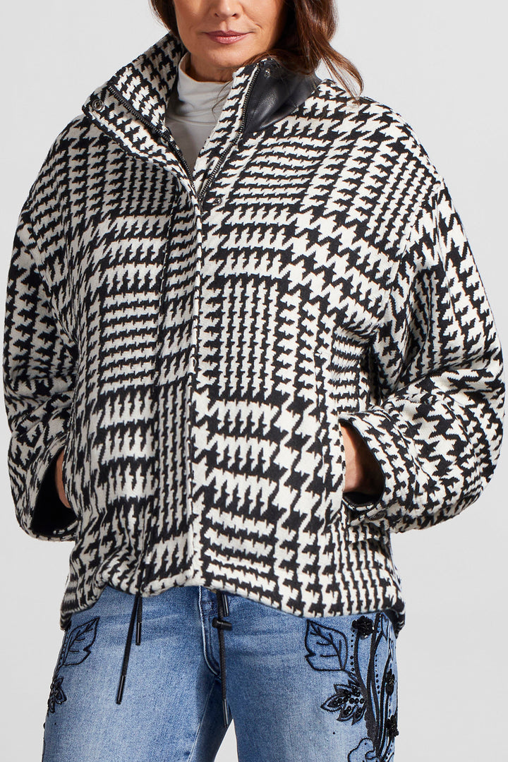 Houndstooth Tall Bomber Jacket