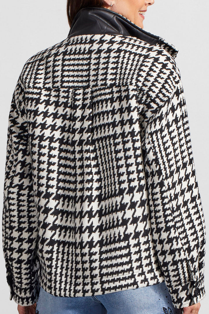 Houndstooth Tall Bomber Jacket