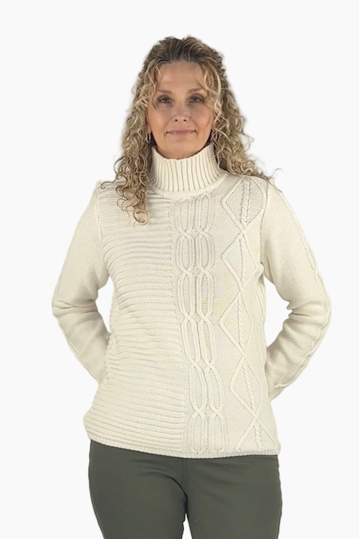 Pure Cotton Mock Neck Sweater