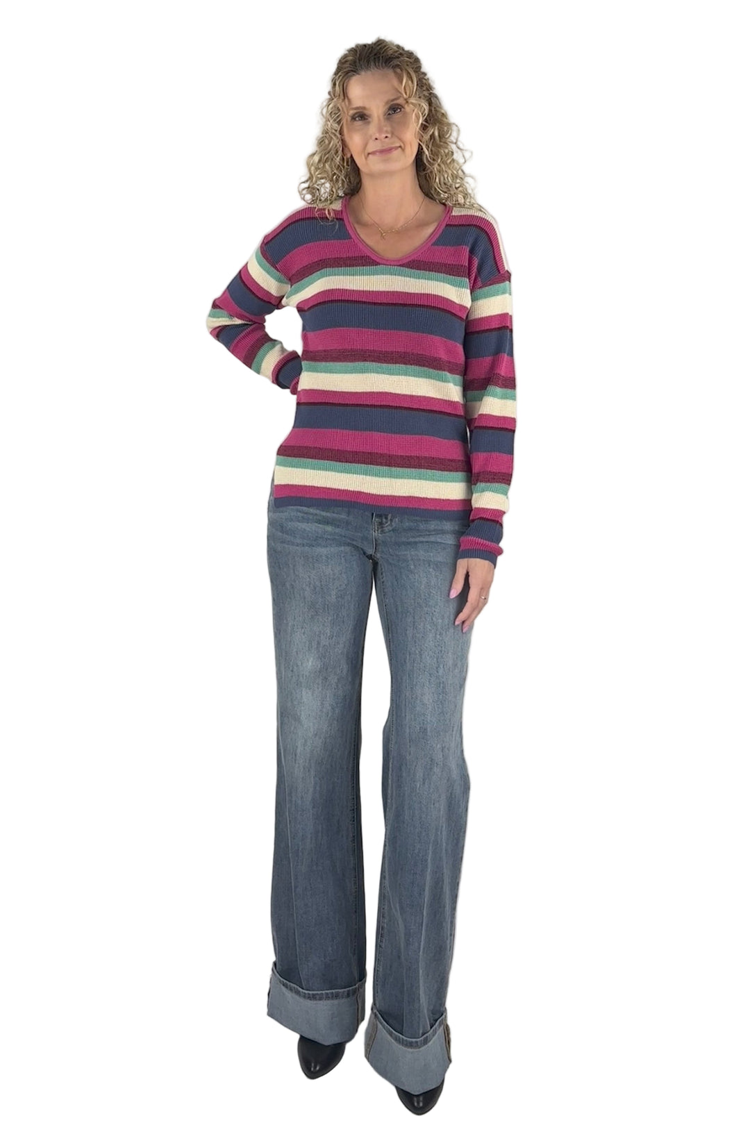 Pure Cotton Tall Waffle Stitch Sweater