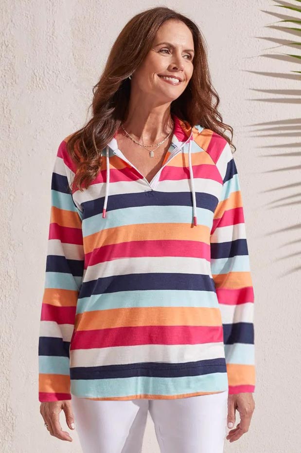 Tall Stripe Raglan Hoodie