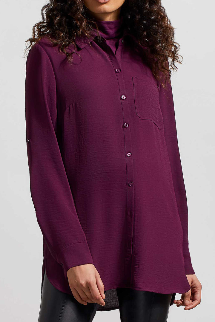 Tall Roll Sleeve Textured Shirt